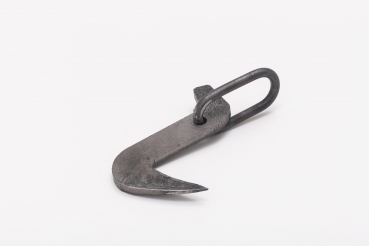 Blochstreifkettenhaken, Stahl mit Ring 17 cm